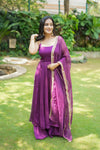 Vihana Purple Flared Kurta Set
