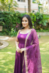 Vihana Purple Flared Kurta Set