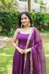 Vihana Purple Flared Kurta Set