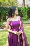 Vihana Purple Flared Kurta Set