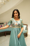 Chandrika Celeste Blue Layered Anarkali