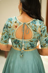 Chandrika Celeste Blue Layered Anarkali