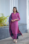 Tanuja Magenta Kurta Set