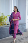 Tanuja Magenta Kurta Set