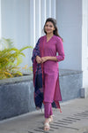 Tanuja Magenta Kurta Set