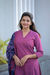 Tanuja Magenta Kurta Set