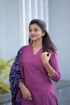 Tanuja Magenta Kurta Set