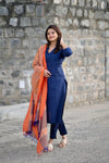 Tanuja Navy Blue Kurta Set