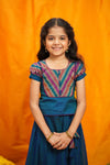 Yashika Teal Handloom Cotton Mini