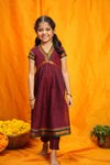 Avanti Maroon Kids Anarkali Mini