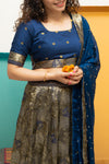 Ishwarya Navy Crop top & Skirt