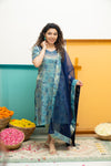 Varuni Navy & Teal Blue Kurti Set