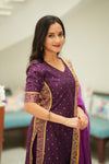 Svarna Wine Kurti Set
