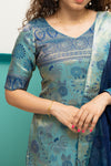 Varuni Navy & Teal Blue Kurti Set