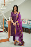 Svarna Wine Kurti Set