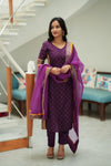 Svarna Wine Kurti Set