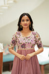Chandrika Mauve Floral Layered Anarkali
