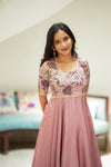 Chandrika Mauve Floral Layered Anarkali