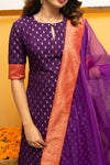 Swagatha Violet Kurti Set