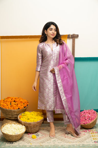 Harini LavenderKurti Set