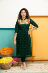 Shilpa Green Kurti Set