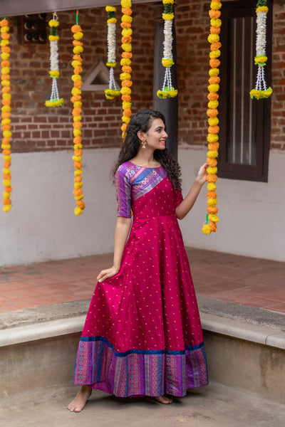 Srushti Magenta Maxi Dress