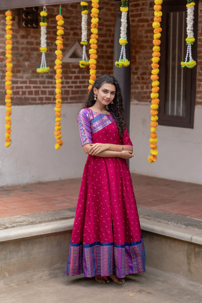 Srushti Magenta Maxi Dress