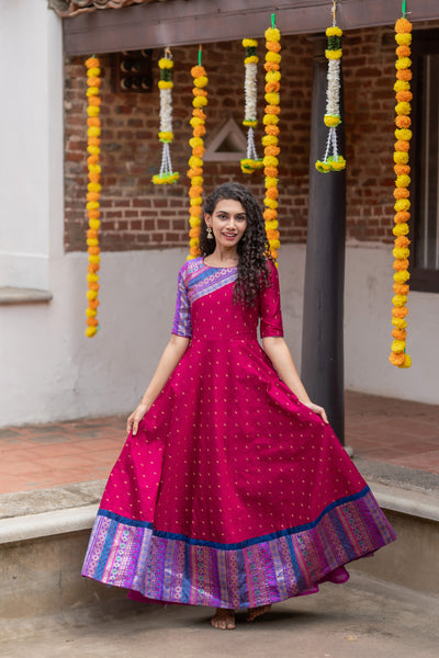 Srushti Magenta Maxi Dress