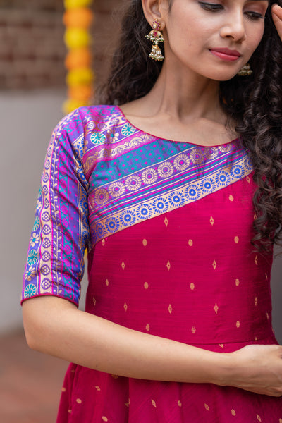 Srushti Magenta Maxi Dress