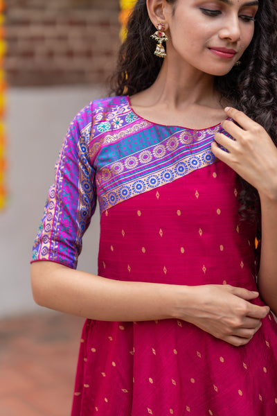 Srushti Magenta Maxi Dress
