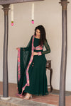 Ishani Green with Peach flair Dress (Set of 2)