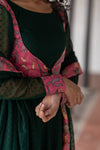 Ishani Green with Peach flair Dress (Set of 2)