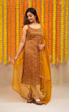 Sarika Mustard yellow Bandhini Kurti