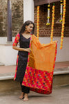 Poonam Black Kurti & Multicolor dupatta (Set of 2)