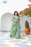 Anupama Mint Green Crop top & Skirt