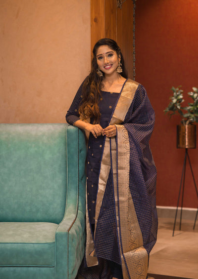 Saatvika Navy Blue