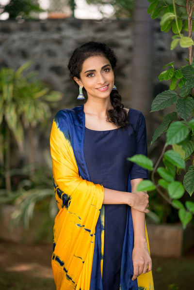 Ivanka Navy blue and yellow