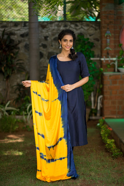 Ivanka Navy blue and yellow