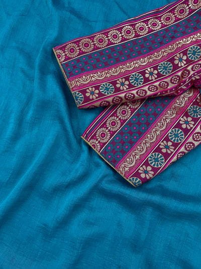 Pratiksha Magenta Brocade Blue