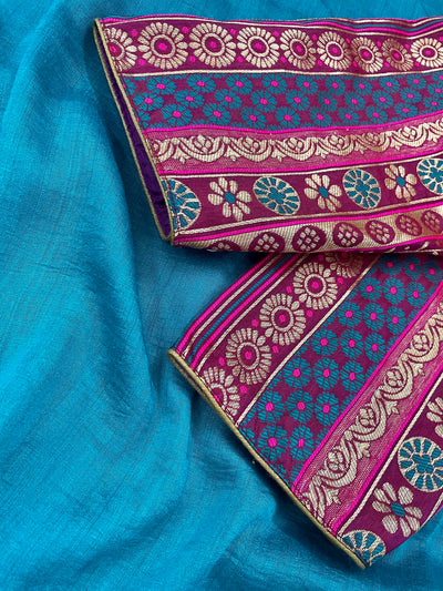 Pratiksha Magenta Brocade Blue
