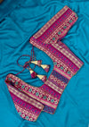 Pratiksha Magenta Brocade Blue